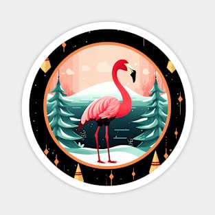 Flamingo Flock Sunset, Love Flamingos Magnet